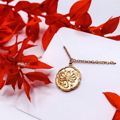 Sternzeichen-Halskette „Skorpion“ aus Edelstahl