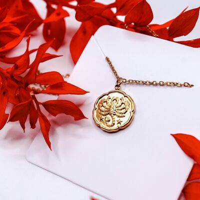Astrological sign necklace "Scorpio" Stainless steel