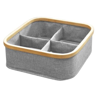 Bamboo frame basket 4 compartments