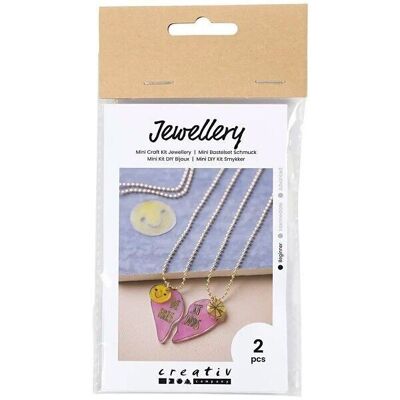 DIY jewelry kit - Friendship necklaces - Crazy plastic - 2 pcs