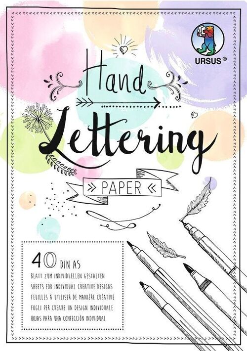 Handletterig-Block "Pastll-Mix", DIN A5