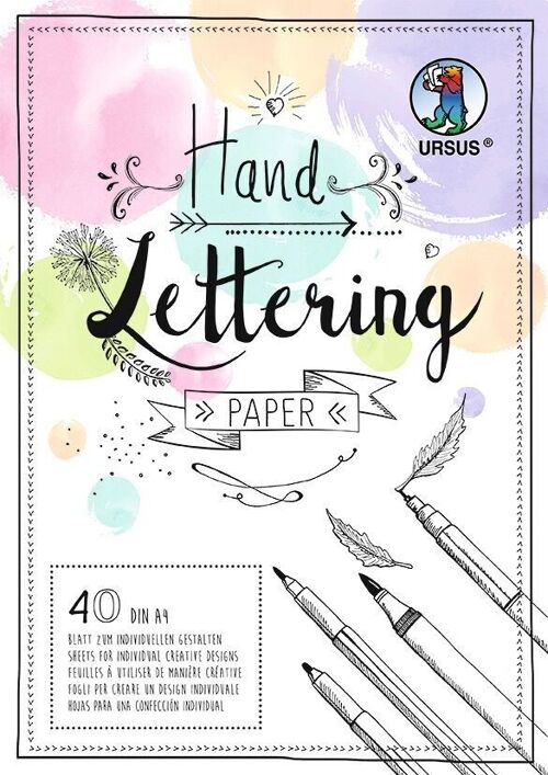 Handlettering-Block "Pastell-Mix", DIN A4
