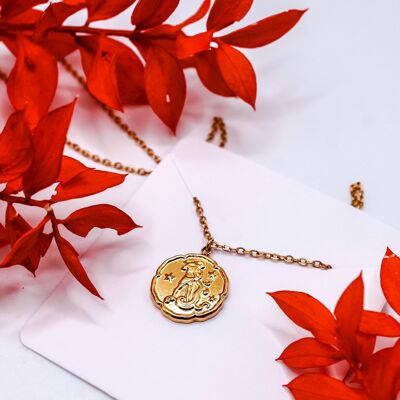 Astrological sign necklace "Aquarius" Stainless steel
