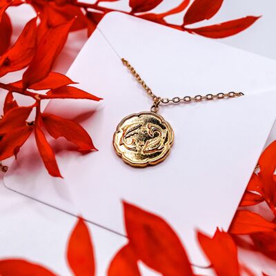 Zodiac sign necklace "Pisces" Stainless steel