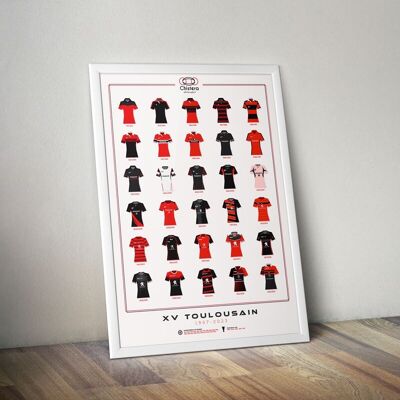 Affiche maillots stade TOULOUSAIN rugby