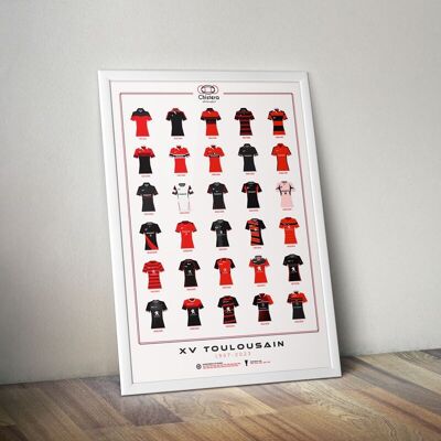 Póster de camiseta del estadio de rugby de TOULOUSAIN