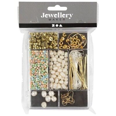 Kit de joyería DIY - Mezcla creativa - Perlas de agua dulce - Colores pastel