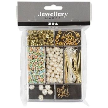 Kit DIY bijoux - Mix créatif - Perles d'eau douce - Couleurs pastels 1