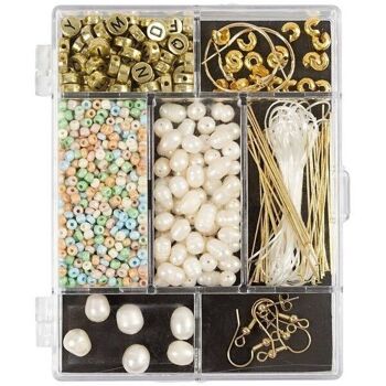Kit DIY bijoux - Mix créatif - Perles d'eau douce - Couleurs pastels 2