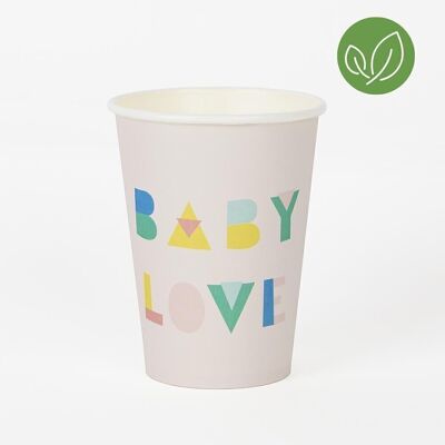 8 Paper cups: nude baby shower