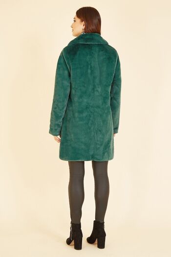 Manteau en fausse fourrure vert Yumi 5