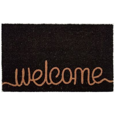 Welcome doormat black 45x75 cm