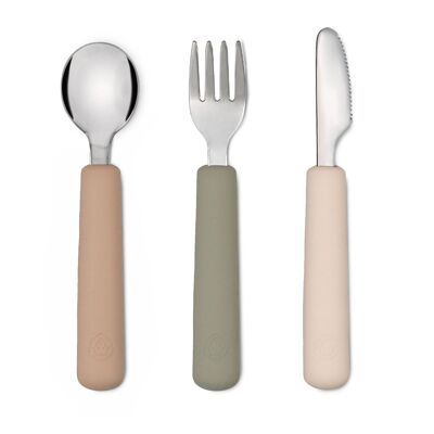 Cutlery Set x 3 Fork/Spoon/Knife (Mole/Sage/Ivory)