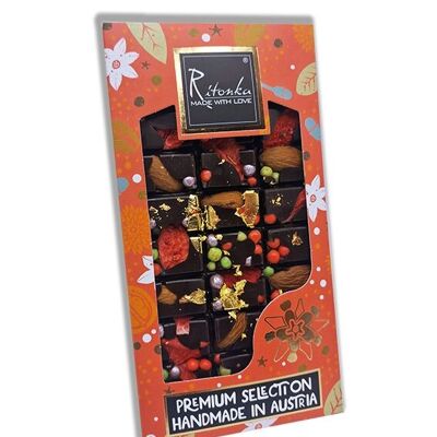 PREMIUM chocolate amargo mejor regalo X-Mas oro real - Navidad