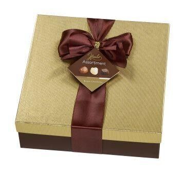 Surtido de bombones, caja cuadrada y cinta, 500gr Hamlet