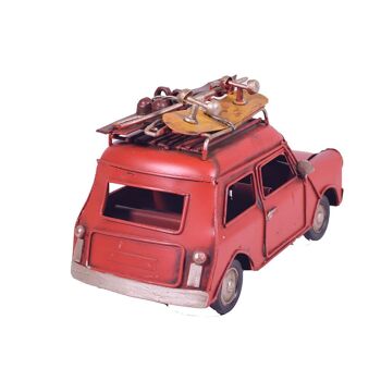 Mini miniature de voiture rouge en étain 2