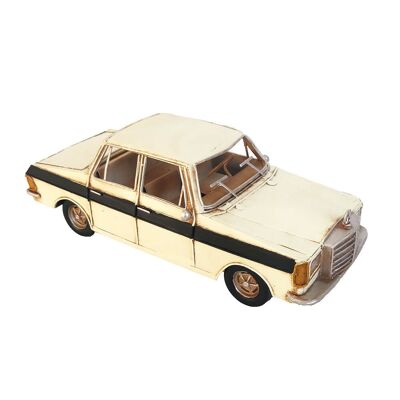 White Car Tin Miniature Model