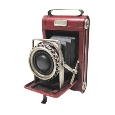 Retro Metal Camera Miniature Tin Model 14cm