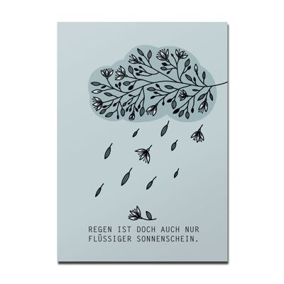 Postkarte Wolke und Sonnenschein