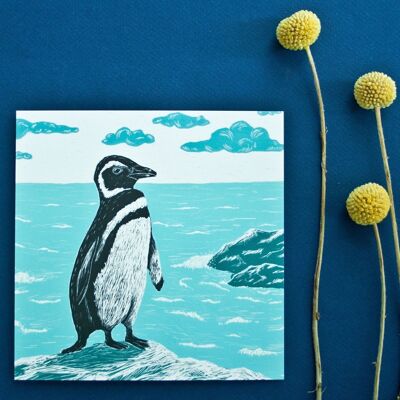 Postal | pingüino