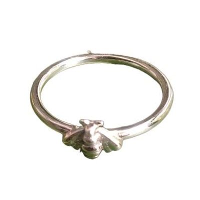 Anillo de plata de ley 925 estilo abeja enana