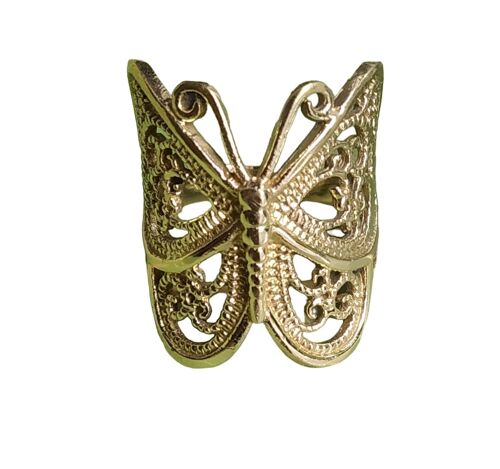 Charming Butterfly Style Brass Vintage Adjustable Ring
