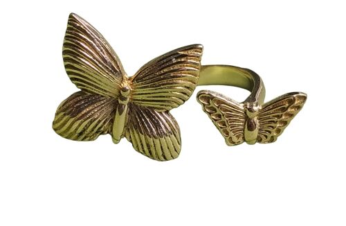 Attractive Butterfly Statement Brass Adjustable Ring