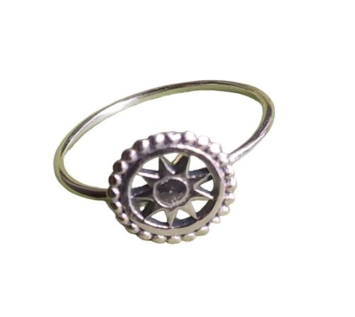 Vintage Compass Jewelry 925 Sterling Silver Ring