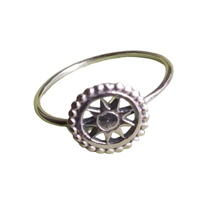 Vintage Kompass Schmuck 925 Sterling Silber Ring