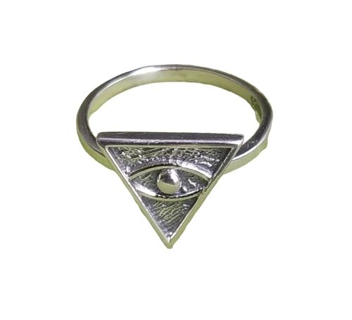 Seeing Eye Illuminati Style 925 Sterling Silver Ring