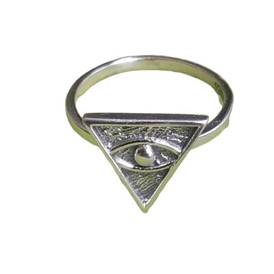 Bague en argent sterling 925 de style Illuminati Seeing Eye