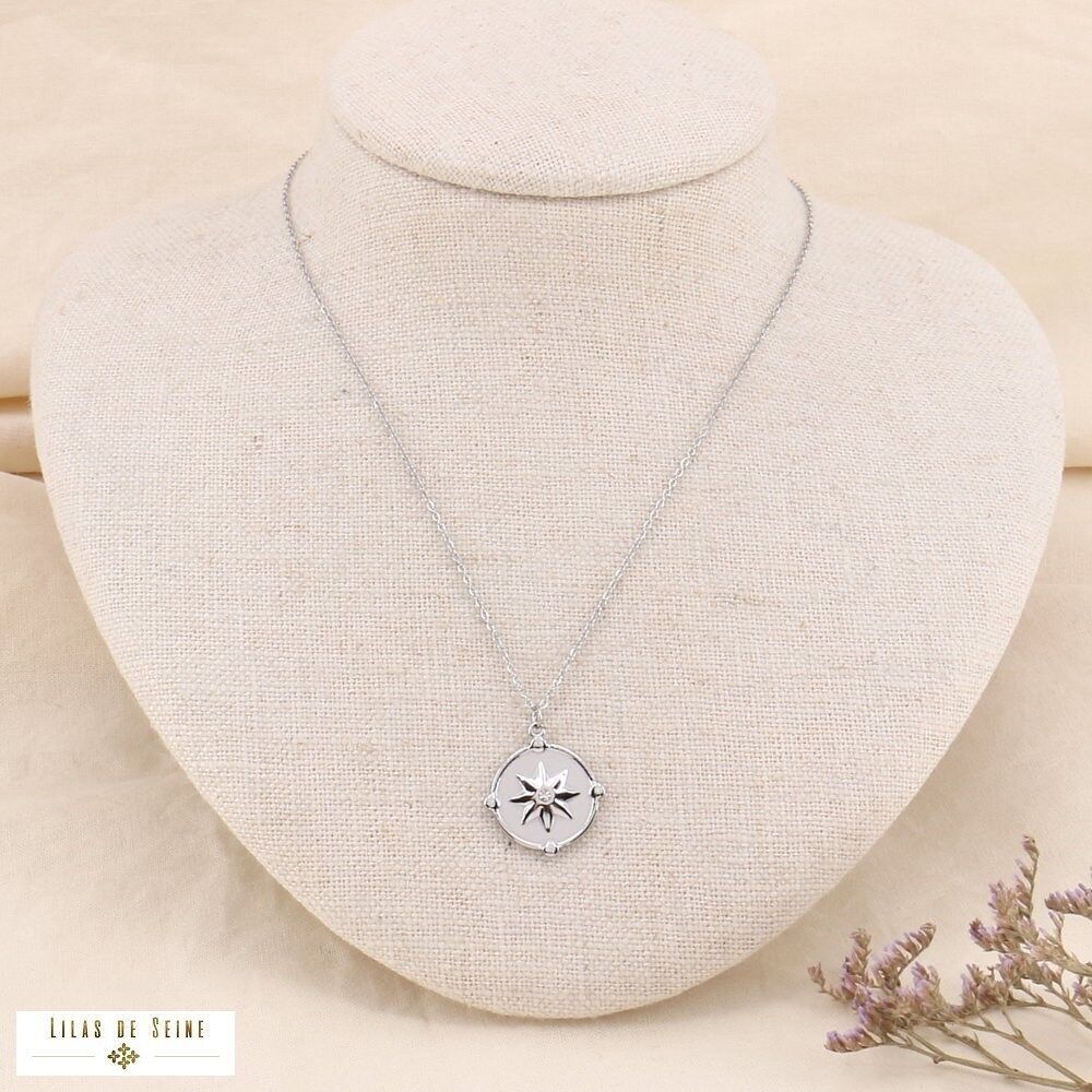 Collana con ciondolo stella rococò in acciaio inossidabile 0121510