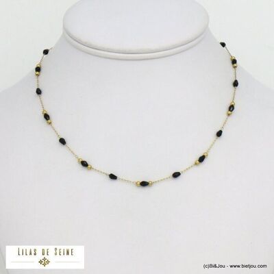 collar minimalista de cristal acero inoxidable 0121517