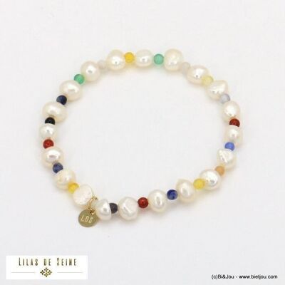 fresh water pearl bracelet stainless steel woman 0221566