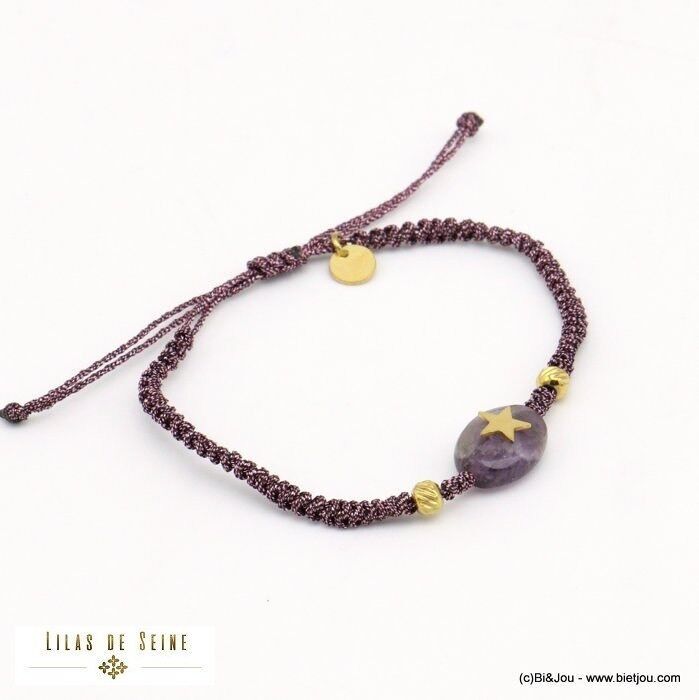 Bracciale ovale in pietra stellata in acciaio inossidabile 0221530