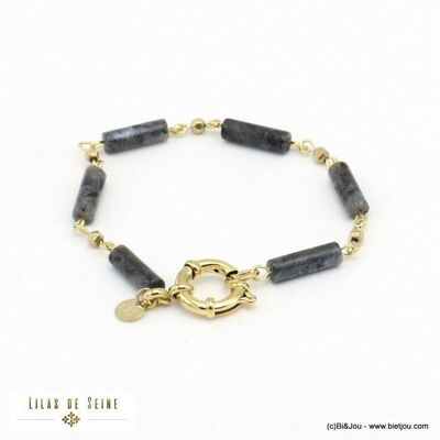 bracelet tubes pierre acier inoxydable femme 0221565