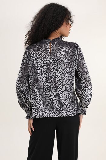 Blouse en velours col montant Elaine - 80883-5 8