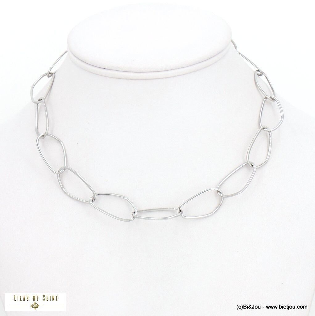 Girocollo contemporaneo a catena in acciaio inossidabile 0122512