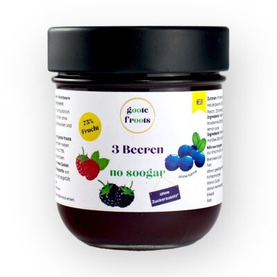 Crema di frutta SENZA ZUCCHERO 3 frutti di bosco 75% frutta