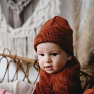 MERINO Double layer | HAT | RUST | 12m-3/4y