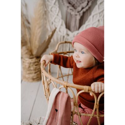 MERINO Double layer | HAT | FROSTY PINK  | 0-12/18m