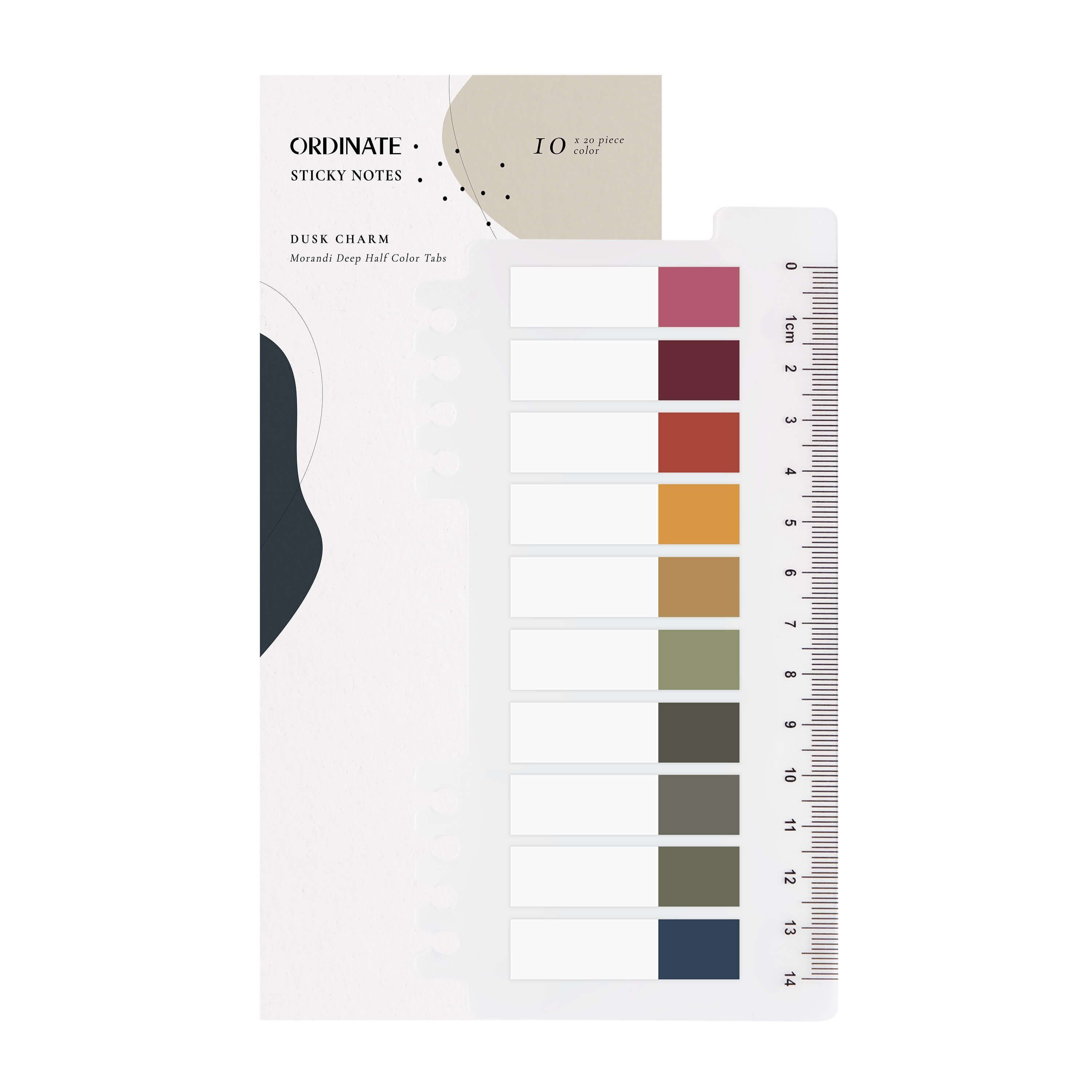 Dusk Charm | Ordinate Transparente Haftnotizen | Haftstreifen Plastik | Haftmarker | Page Marker | Klebezettel | Klebemarkierungen set | planner | sticky notes