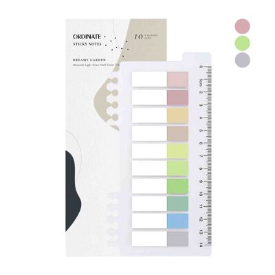 Dreamy Garden | Ordinate Transparent Sticky Notes | Adhesive strips plastic | Sticky tag | Page Markers | Sticky notes set | planner | sticky notes