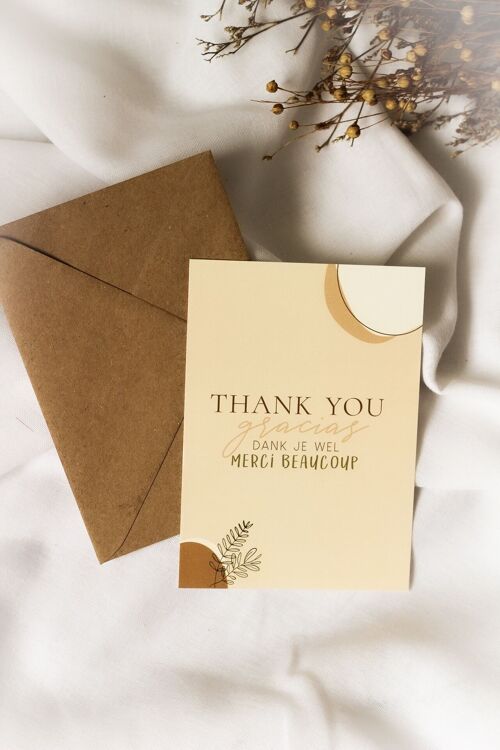 Greeting card | Thank you different languages