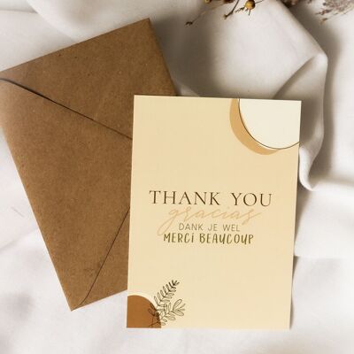 Greeting card | Thank you different languages