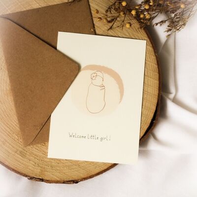 Greeting card | Welcome little girl