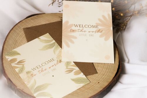 Greeting Card | Welcome to the world litte one botanical