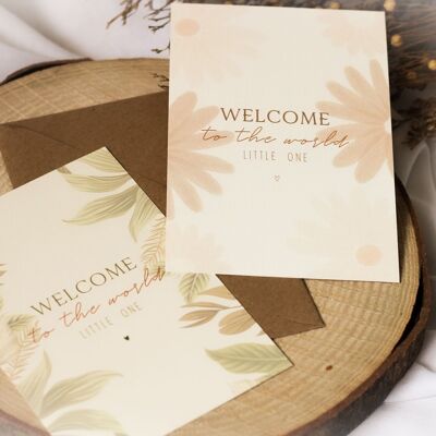 Greeting Card | Welcome to the world litte one botanical