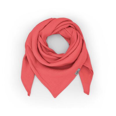 Baby muslin scarf • Coral