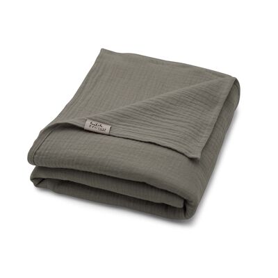 Muslin summer blanket “Josephin” • Anthracite